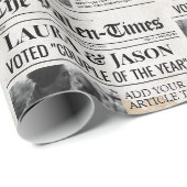 ヴァレンティユニークンラッピング紙カップル新聞 ラッピングペーパー (ロールコーナー)