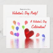 ヴァレンティンズデイお祝い 招待状 (正面/裏面)