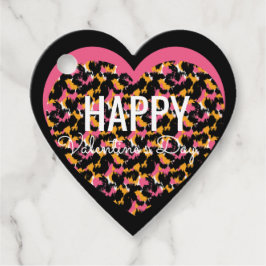 ヴァレンティンズデイアニマルプリントハート フェイバータグ