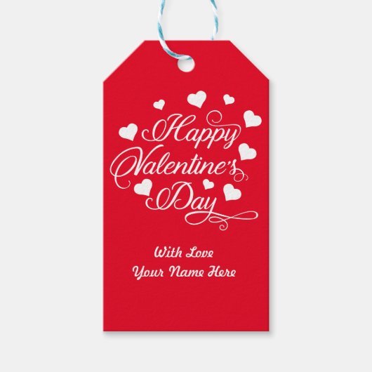 ヴァレンティンズデイタイポグラフィ ギフトタグ (正面)