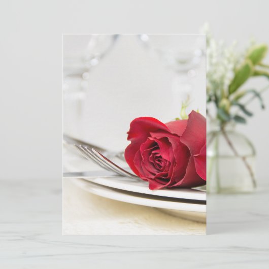 ヴァレンティンズデイディナーパーティー招待状 カード (スタンド正面)