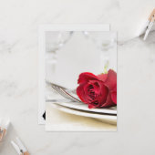 ヴァレンティンズデイディナーパーティー招待状 カード (正面/裏面インサイチュ)