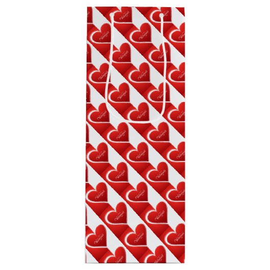 ヴァレンティンズデイワイン抱き枕 ワインギフトバッグ (正面)