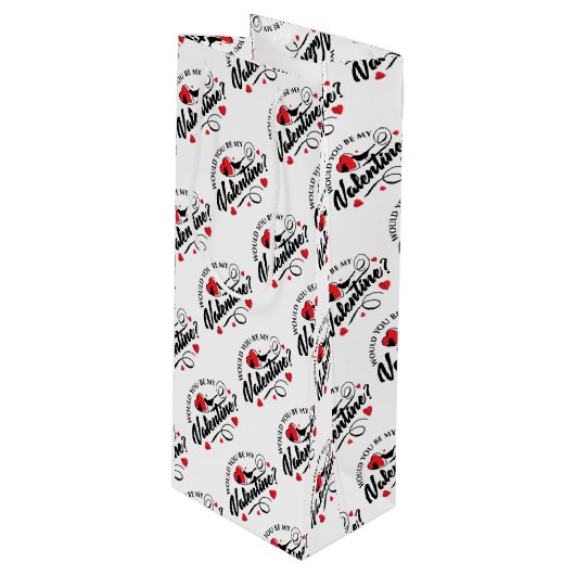 ヴァレンティンズデイワイン抱き枕 ワインギフトバッグ (正面アングル)