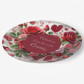 ヴァレンティンズデイ誕生日パーソナライズされた紙プレート ペーパープレート (アングル)