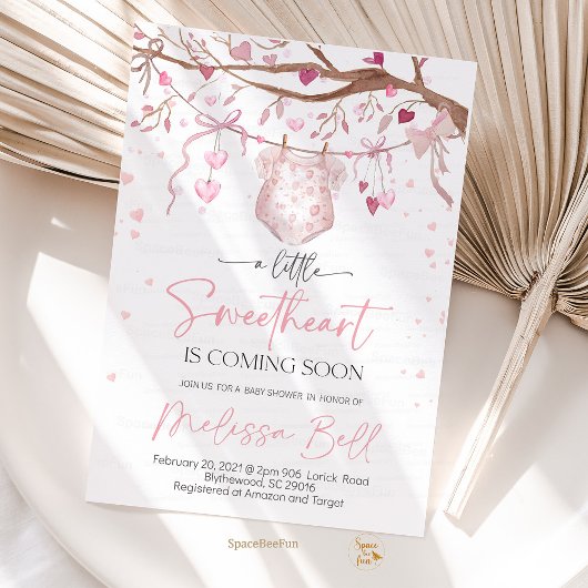 ヴァレンティン州リトルスウィートベイビーシャワー招待状 招待状