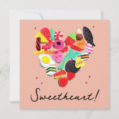 ヴァレンティーンズアンソスイートキャンディハートホリデイCa シーズンカード (正面)