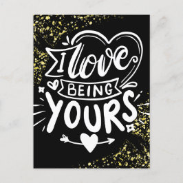 ヴァレンティーンズジュージュルズロングディスタンスブラック金ゴールド シーズンポストカード