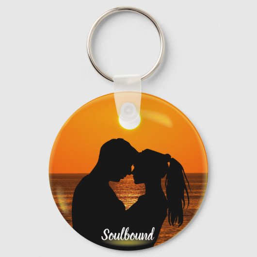 ヴァレンティーンズソールンカスタムドカップル文字写真 キーホルダー (正面)