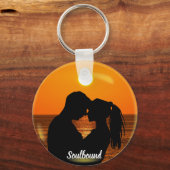 ヴァレンティーンズソールンカスタムドカップル文字写真 キーホルダー (正面)