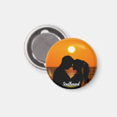 ヴァレンティーンズソールンカスタムドカップル文字写真 マグネット (正面/裏面)