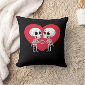 ヴァレンティーンズデイおもしろいスケルトンハンドハート クッション (ブランケット)