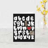 ヴァレンティーンズデイアルファベットAbc I love You先生ウォム カード (黄色い花)