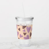 ヴァレンティーンズデイウォーターカラーハートモノグラム アクリルタンブラー (左)