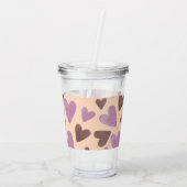 ヴァレンティーンズデイウォーターカラーハートモノグラム アクリルタンブラー (裏面)