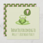 ヴァレンティーンズデイカエル誕生日サンキューユユー サンキューカード (正面/裏面)