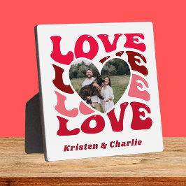 ヴァレンティーンズデイカスタムラブ夫婦写真ホームデコール フォトプラーク