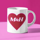 ヴァレンティーンズデイカップルイニシャル コーヒーマグカップ