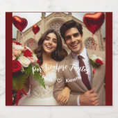 ヴァレンティーンズデイキャンディカスタムハート写真スペインの ビールラベル (シングルラベル)