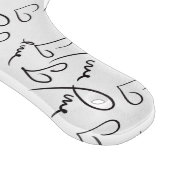 ヴァレンティーンズデイキュートハンドドローハート白黒 カッティングボード (角)