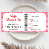 ヴァレンティーンズデイコンサートギフトチケットのために彼女 招待状