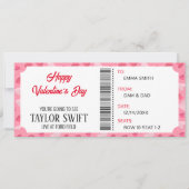 ヴァレンティーンズデイコンサートギフトチケットのために彼女 招待状 (正面)