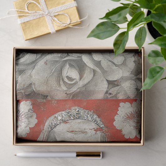 ヴァレンティーンズデイゴシック花嫁スケルトンの切り離し 薄葉紙 (ギフト)