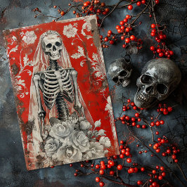 ヴァレンティーンズデイゴシック花嫁スケルトンの切り離し 薄葉紙