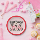 ヴァレンティーンズデイシュナウツァードッグ ペーパープレート (パーティー)