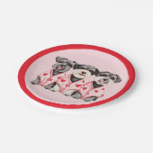 ヴァレンティーンズデイシュナウツァードッグ ペーパープレート (アングル)