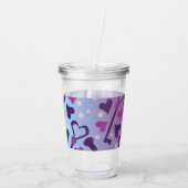 ヴァレンティーンズデイスケルトン鍵とハートモノグラム アクリルタンブラー (裏面)