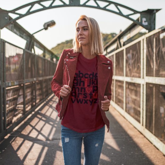 ヴァレンティーンズデイタイポグラフィデザイン先生 Tシャツ