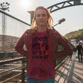 ヴァレンティーンズデイタイポグラフィデザイン先生 Tシャツ