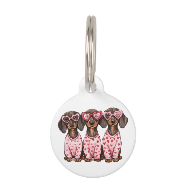 ヴァレンティーンズデイダシュンドドッグス ペット　ネームタグ (正面)