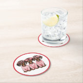 ヴァレンティーンズデイダシュンドドッグス ラウンドペーパーコースター (インサイチュ)