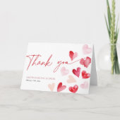 ヴァレンティーンズデイハートブライダルシャワーサンキューカード サンキューカード (正面)
