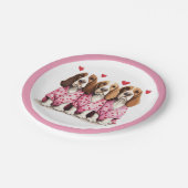 ヴァレンティーンズデイバスセットハウンドドッグ ペーパープレート (アングル)