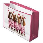 ヴァレンティーンズデイバスセットハウンドドッグ ラージペーパーバッグ (正面アングル)