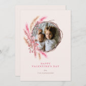 ヴァレンティーンズデイパンパスグラスリース写真 シーズンカード (正面/裏面)