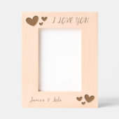 ヴァレンティーンズデイフォー彼女のハートカスタムウッド レーザー彫刻フレーム (正面)