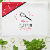 ヴァレンティーンズデイフリピンラブズyouハートベーキング キッチンタオル (折り畳み)