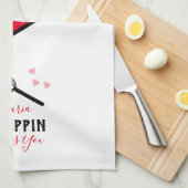 ヴァレンティーンズデイフリピンラブズyouハートベーキング キッチンタオル (四つ折り)