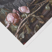 ヴァレンティーンズデイブラックスワンレッド花模様デクページ 薄葉紙 (詳細)