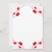 ヴァレンティーンズデイベビーシャワー招待状ハート 招待状 (裏面)