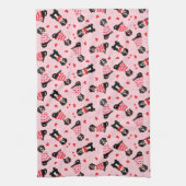 ヴァレンティーンズデイベルネーゼマウンテンドッグス キッチンタオル (縦)