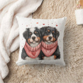 ヴァレンティーンズデイベルネーゼマウンテンドッグス クッション (ブランケット)