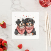 ヴァレンティーンズデイベルネーゼマウンテンドッグス スタンダードカクテルナプキン (インサイチュ)