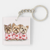 ヴァレンティーンズデイヨークシャーテリアドッグス キーホルダー (裏面)