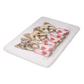 ヴァレンティーンズデイヨークシャーテリアドッグス バスマット (アングル)