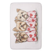 ヴァレンティーンズデイヨークシャーテリアドッグス バスマット (正面縦)